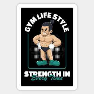 Gym Life Style Mascot Sticker